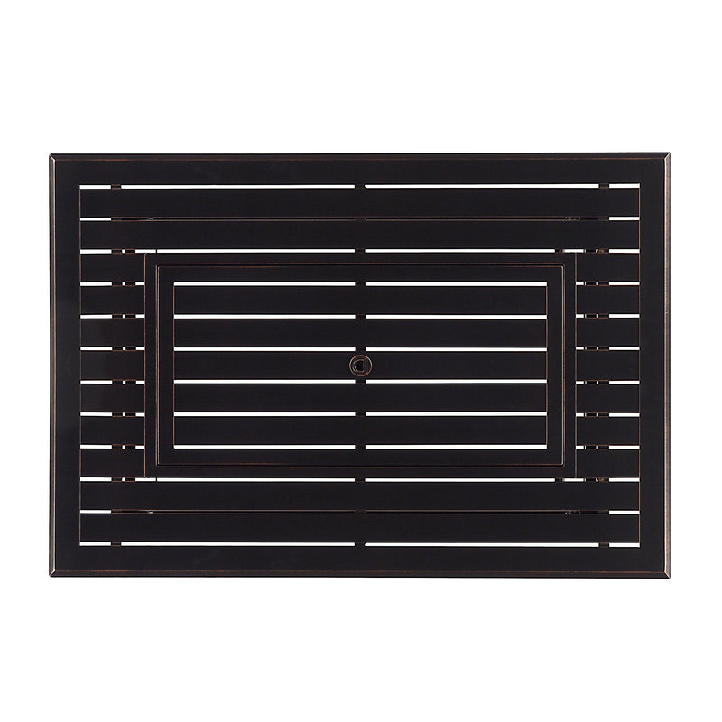 Aluminum 46-in Rectangular Propane Fire Table, Beads, Covers and Lid