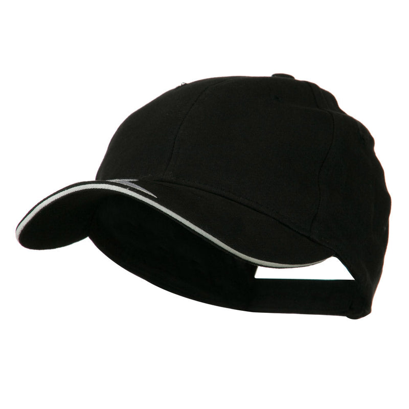 Brushed Cotton Embroidered Checker Logo Cap