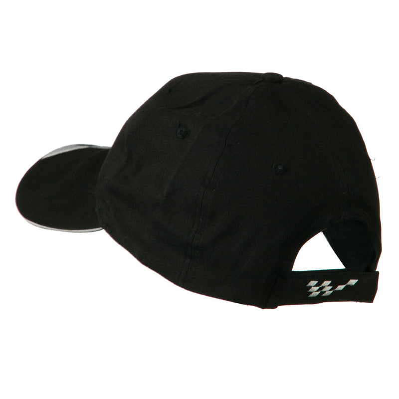Brushed Cotton Embroidered Checker Logo Cap