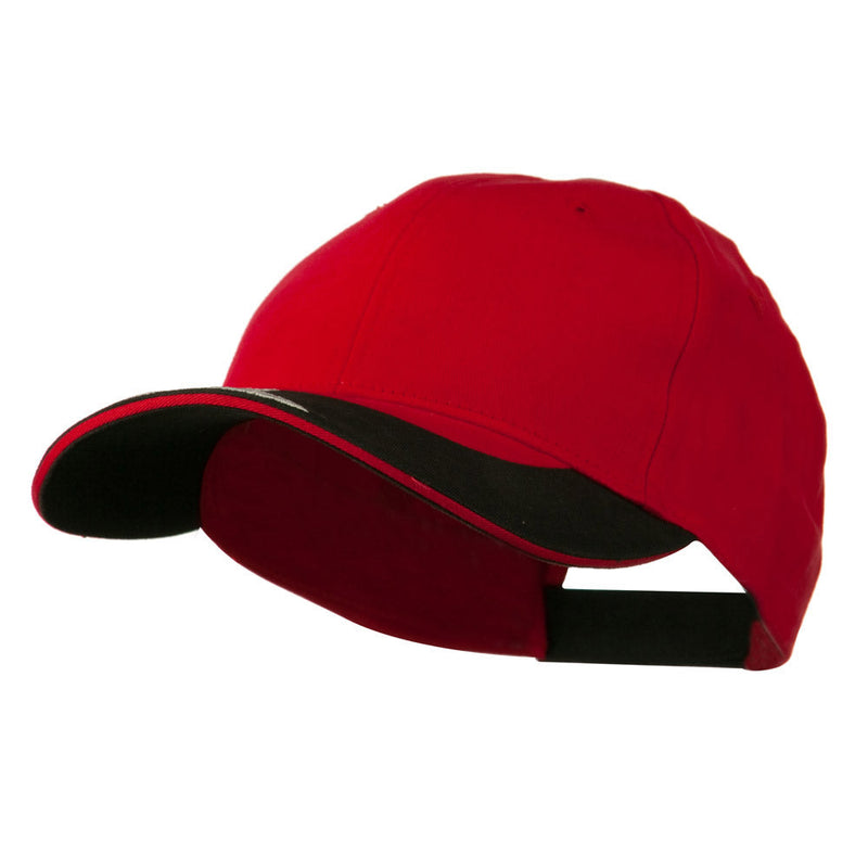 Brushed Cotton Embroidered Checker Logo Cap