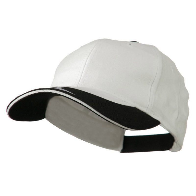 Brushed Cotton Embroidered Checker Logo Cap