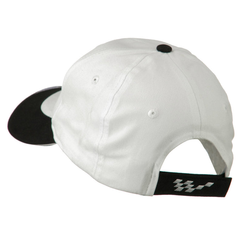 Brushed Cotton Embroidered Checker Logo Cap