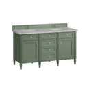 James Martin Brittany 60" Double Bathroom Vanity, Smokey Celadon