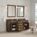 James Martin Bristol 72" Double Bathroom Vanity, Saddle Brown