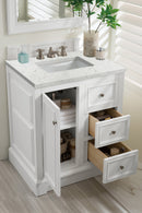 James Martin De Soto 30" Single Bathroom Vanity, Bright White
