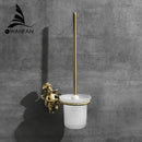 GobekUsa Classic Angel Brass Toilet Brush and Holder Set for Bathroom