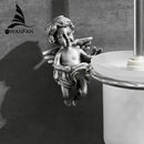 GobekUsa Classic Angel Brass Toilet Brush and Holder Set for Bathroom