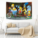 Classic anime tapestry wall decoration red & blue bedroom fabric panel by Decorbites
