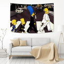 Classic anime tapestry wall decoration red & blue bedroom fabric panel by Decorbites