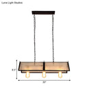 GobekUsa Classic Black Island Lamp - 3/5 Light Ceiling Hanging Fixture with Exposed Bulbs & Frosted Glass