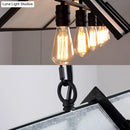 GobekUsa Classic Black Island Lamp - 3/5 Light Ceiling Hanging Fixture with Exposed Bulbs & Frosted Glass