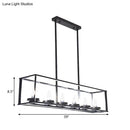 GobekUsa Classic Black Island Pendant Lights for Dining Room with Clear Glass Shade (5/6 Lights)