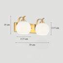 GobekUsa Brass Glass Wall Sconce Lighting, Classic Nordic Loft Interior Fixture