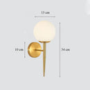 GobekUsa Brass Glass Wall Sconce Lighting, Classic Nordic Loft Interior Fixture