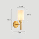 GobekUsa Brass Glass Wall Sconce Lighting, Classic Nordic Loft Interior Fixture