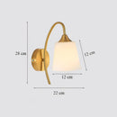 GobekUsa Brass Glass Wall Sconce Lighting, Classic Nordic Loft Interior Fixture