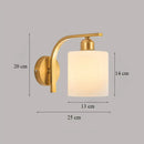 GobekUsa Brass Glass Wall Sconce Lighting, Classic Nordic Loft Interior Fixture