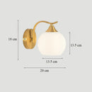 GobekUsa Brass Glass Wall Sconce Lighting, Classic Nordic Loft Interior Fixture