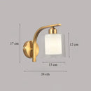 GobekUsa Brass Glass Wall Sconce Lighting, Classic Nordic Loft Interior Fixture