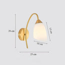 GobekUsa Brass Glass Wall Sconce Lighting, Classic Nordic Loft Interior Fixture