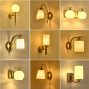 GobekUsa Brass Glass Wall Sconce Lighting, Classic Nordic Loft Interior Fixture