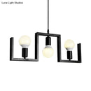 GobekUsa Classic Exposed Bulb Pendant Light in Black - 3 Metal Island Lights