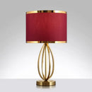 GobekUsa Classic Round Table Lamp with Fabric Shade - Perfect for Study Room