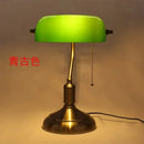 GobekUsa Glass Lampshade Bank Desk Table Lamps White Green LED Light E27