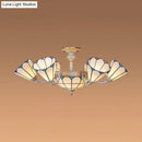 GobekUsa Classic Hanging Cone Ceiling Light with White Glass Shade - Multi Light Chandelier
