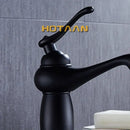 GobekUsa Black Brass Bathroom Basin Faucet with Ceramic Mixer Tap