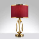 GobekUsa Classic Round Table Lamp with Fabric Shade - Perfect for Study Room