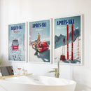 Girly Après Ski Set of 3 Posters. Chic Ski Resort Wall Decor by Wall Art Set