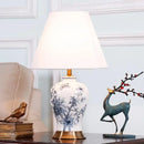 GobekUsa Blue and White Porcelain Table Lamp for Home Decor – Classic Retro Style