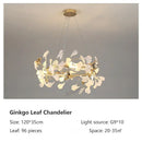 Classic white & gold leaf pendant lamp dining room lighting by Decorbites