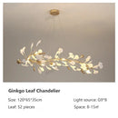 Classic white & gold leaf pendant lamp dining room lighting by Decorbites