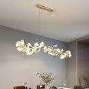 Classic white & gold leaf pendant lamp dining room lighting by Decorbites