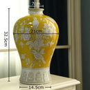 GobekUsa Blue & White Porcelain Vase for Classical Flower Arrangement & Room Aesthetic