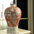 GobekUsa Blue & White Porcelain Vase for Classical Flower Arrangement & Room Aesthetic