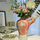 GobekUsa Blue & White Porcelain Vase for Classical Flower Arrangement & Room Aesthetic