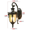 GobekUsa Bronze LED Outdoor Wall Lamp Classical Retro Sconces for Home Aisle