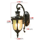 GobekUsa Bronze LED Outdoor Wall Lamp Classical Retro Sconces for Home Aisle