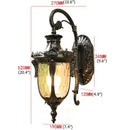 GobekUsa Bronze LED Outdoor Wall Lamp Classical Retro Sconces for Home Aisle