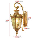 GobekUsa Bronze LED Outdoor Wall Lamp Classical Retro Sconces for Home Aisle