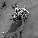 GobekUsa Bronze Towel Rack: Wall Mounted Brush Towel Ring for Romantic Series Shower Room