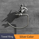GobekUsa Bronze Towel Rack: Wall Mounted Brush Towel Ring for Romantic Series Shower Room