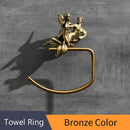 GobekUsa Bronze Towel Rack: Wall Mounted Brush Towel Ring for Romantic Series Shower Room