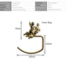 GobekUsa Bronze Towel Rack: Wall Mounted Brush Towel Ring for Romantic Series Shower Room