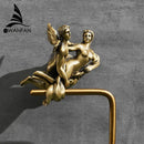 GobekUsa Bronze Towel Rack: Wall Mounted Brush Towel Ring for Romantic Series Shower Room