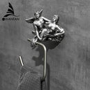 GobekUsa Bronze Towel Rack: Wall Mounted Brush Towel Ring for Romantic Series Shower Room
