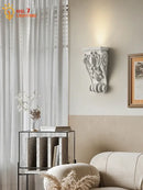 GobekUsa Cream Resin Wall Lamp LED E27 for Classical Living Spaces